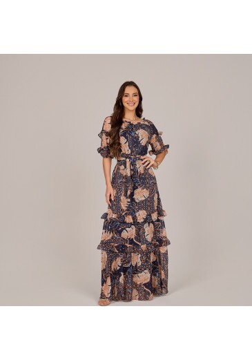 Vestido Liara Em Crepe Azul Tata Martello Primavera/Verão 2027