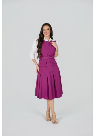 Conjunto Ana Em Alfaiataria Pantalon Roxo Tata Martello Primavera/Verão 2027