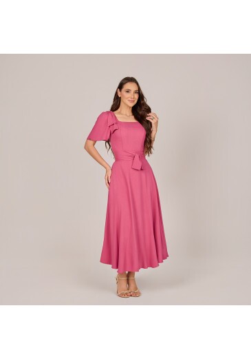 Vestido Erica Em Viscose Twill Rosa Tata Martello Primavera/Verão 2027