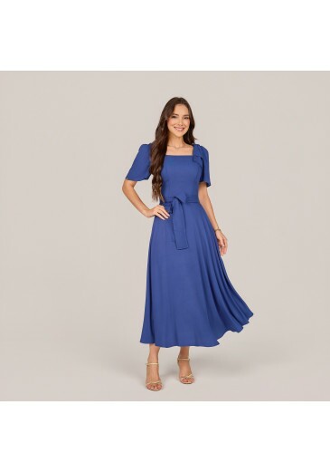 Vestido Erica Em Viscose Twill Azul Marinho Tata Martello Primavera/Verão 2027