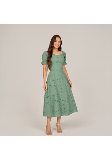 Vestido Sarah Em Laise Verde Tata Martello Primavera/Verão 2027
