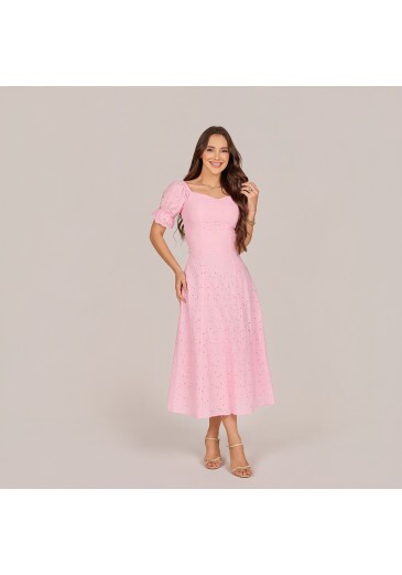 Vestido Sarah Em Laise Rosa Tata Martello Primavera/Verão 2027