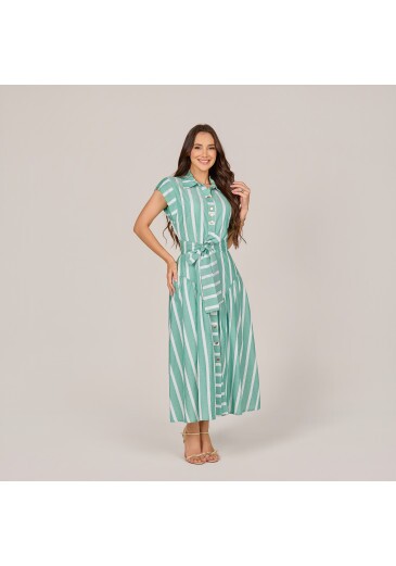 Vestido Elis Em Algodão Cotton Verde Tata Martello Primavera/Verão 2027