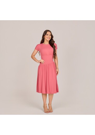 Vestido Jenifer Em Malha Fria Poliamida Rosa Tata Martello Primavera/Verão 2027