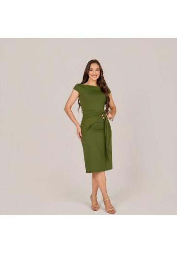 Vestido Tainara Em Malha Verde Tata Martello Primavera/Verão 2027