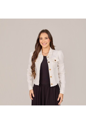 Jaqueta Eva Em Jeans Branco Tata Martello Primavera/Verão 2027