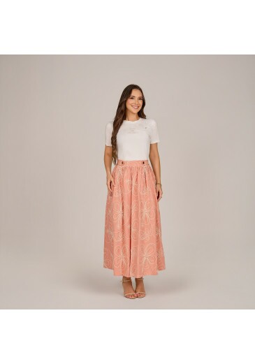 Saia Isabel Em Bordado Noelle Rose Tata Martello Primavera/Verão 2027