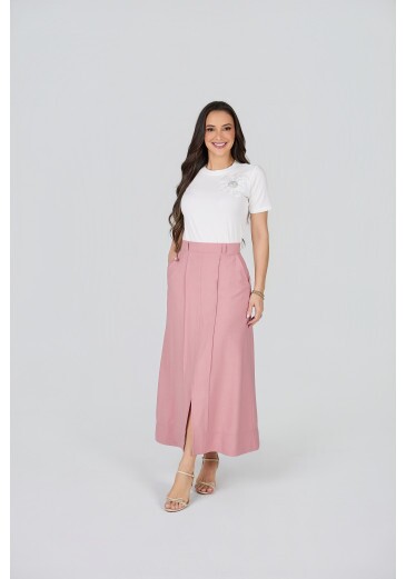 Saia Elisangela Alfaiataria Rose Tata Martello Primavera/Verão 2027