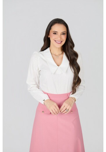 Blusa Gisele Em Algodão Off Tata Martello Primavera/Verão 2027