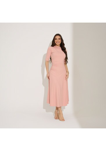 Vestido Isabela Em Malha Fria Poliamida Rosa Tata Martello Primavera/Verão 2027