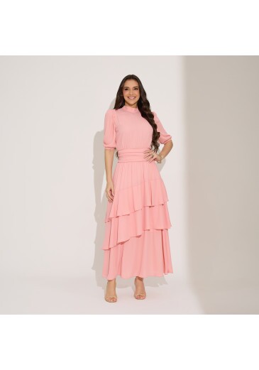 Vestido Sabrina Em Crepe Rose Tata Martello Primavera/Verão 2027