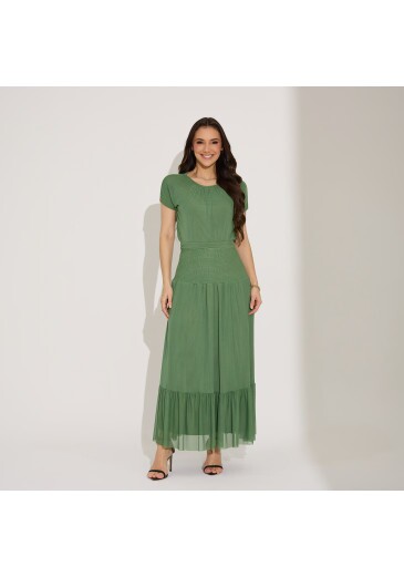Conjunto Alice Em Tule Liso Verde Tata Martello Primavera/Verão 2027