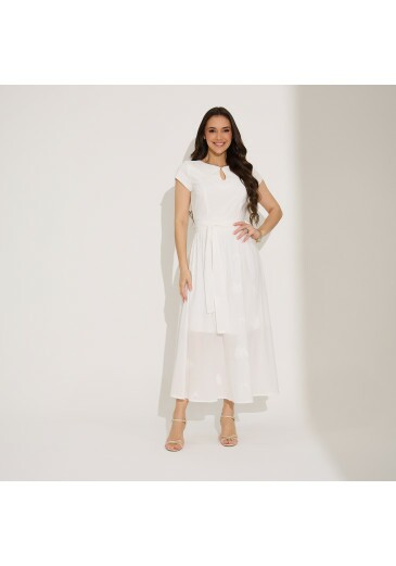 Vestido Clarice Em Bordado Off Tata Martello Primavera/Verão 2027