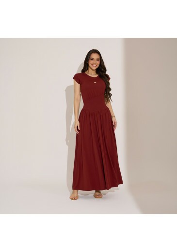 Vestido Amanda Em Malha Conforto Marsala Tata Martelllo Primavera/Verão 2027