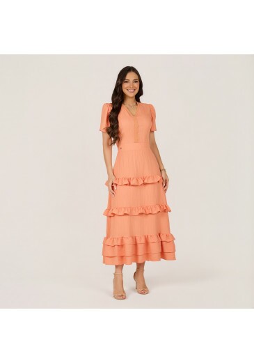 Vestido Elen Em Crepe Laranja Tata Martello Primavera/Verão 2027