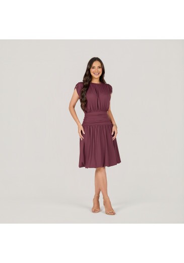 Vestido Renata Em Malha Marrom Tata Martello Primavera/Verão 2027