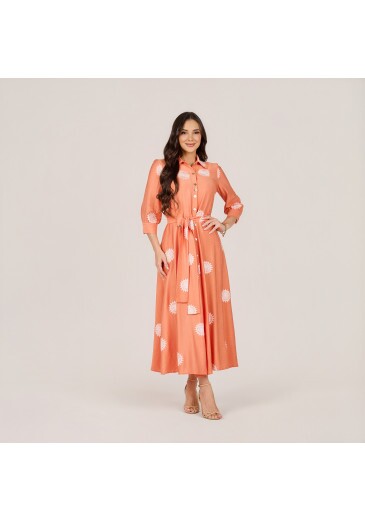 Vestido Carmen Em Rayon Laranja Tata Martello Primavera/Verão 2027