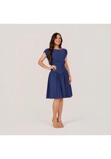 Vestido Laise Em Lavezzi Azul Tata Martello Primavera/Verão 2027