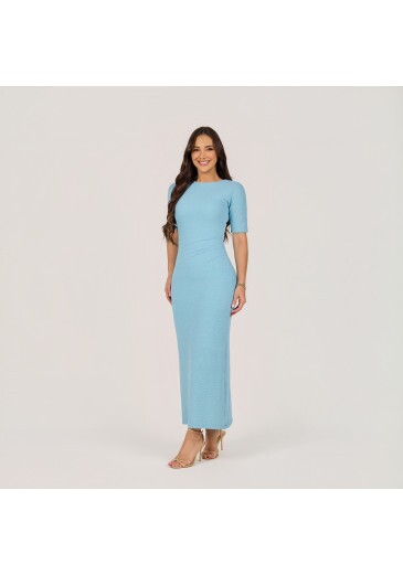 Vestido Marcia Em Malha Heritage Azul Tata Martello Primavera/Verão 2027