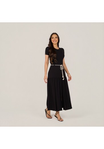 Conjunto Susana Em Malha Topaze Com Elastano Preto Tata Martello Primavera/Verão 2027