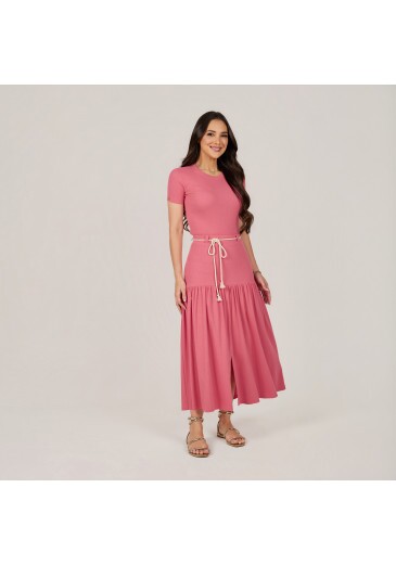 Conjunto Susana Em Malha Topaze Com Elastano Rosa Tata Martello Primavera/Verão 2027