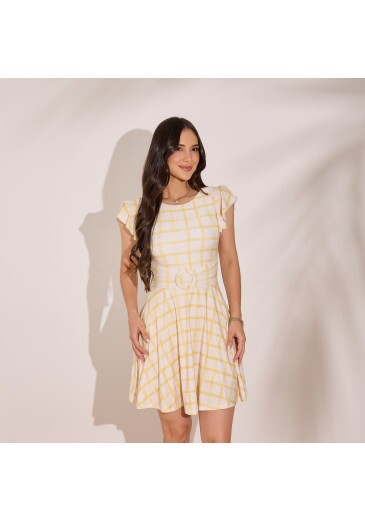 Maio Vestido Janys Em Malha Beach Levesa Amarelo Tata Martello Primavera/Verão 2027