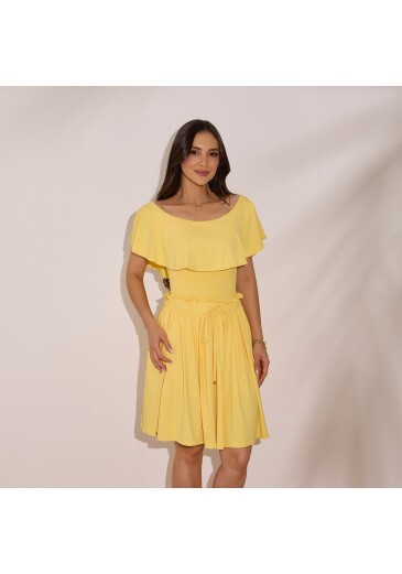 Short Saia Nicole Em Malha Beach Poliamida Amarelo Tata Martello Primavera/Verão 2027
