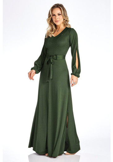 vestido de festa longo evangelico