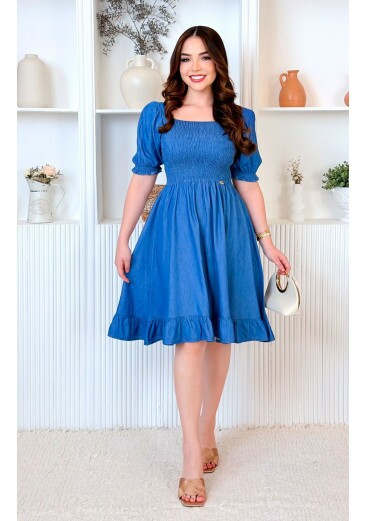Vestido Sofia Em Jeans Maria Amore Primavera/Verão 2026
