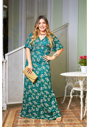 Vestido Samara Verde Em Malha Premium Boutique K Alto Verão 2022