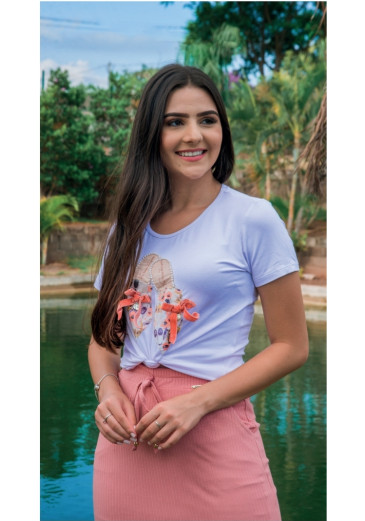 T-shirt Sapatinho Estampado Victoria's Princess Alto Verão 2022