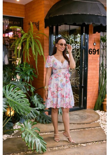 Vestido Mariana Em Toque De Seda Estampado Jany Pim Primavera/Verão 2027