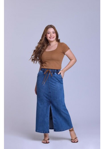 Blusa Alda Em Malha Ribana Caramelo Hapuk Primavera/Verão 2026