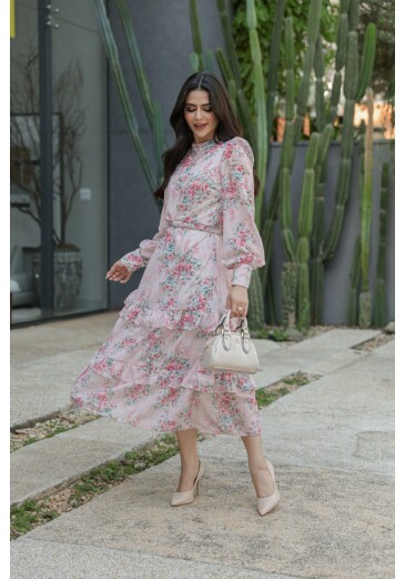 Vestido Vanessa Em Musseline Estampa Exclusiva Jany Pim Outono/Inverno 2026
