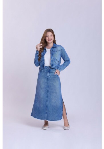 Jaqueta Cecília Em Jeans Escuro Hapuk Outono/Inverno 2026