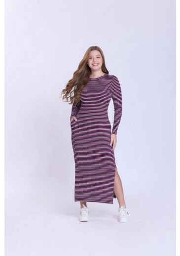 Vestido Lara Em Malha Canelada Bordo Hapuk  Outono/Inverno 2026