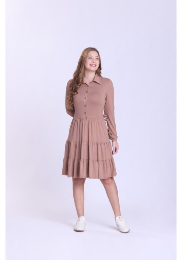 Vestido Alana Em Moletinho Bege Hapuk Outono/Inverno 2026