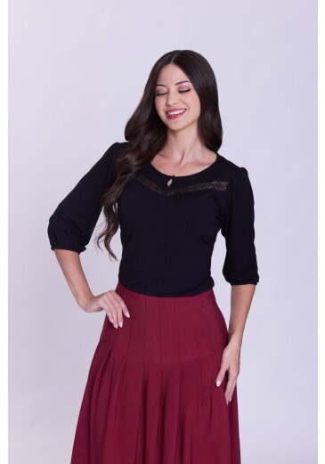Blusa Arlete Em Malha Preto Hapuk Outono/Inverno 2026