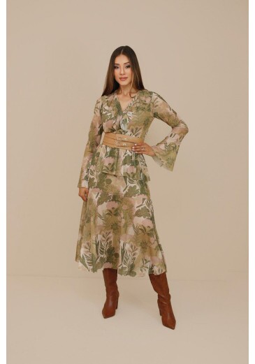 Vestido Vintage Em Tule Nitido Outono/Inverno 2026
