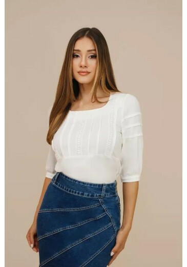 Blusa Margot Com Manga Bufante Nitido Outono/Inverno 2026