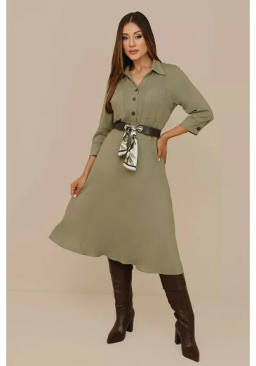 Vestido Babi Chemisie Em Viscolinho Nitido Outono/Inverno 2026