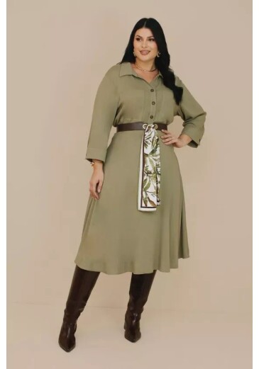 Vestido Babi Chemisie Em Viscolinho Plus Nitido Outono/Inverno 2026