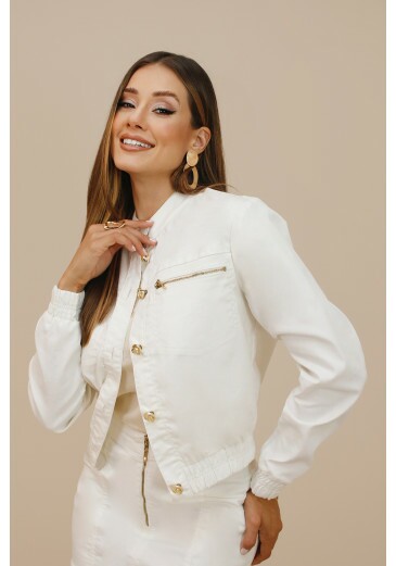Jaqueta Italia Off White Nitido Outono/Inverno 2026