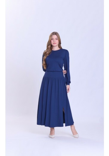 Vestido Fabricia Em Moletinho Azul Hapuk Outono/Inverno 2026