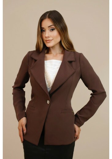 Blazer Virginia Em Alfaiataria Café Nitido Outono/Inverno 2026