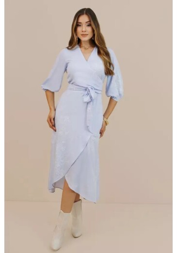 Vestido Jade Em Viscose Azul Nitido Outono/Inverno 2026