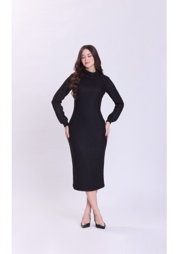 Vestido Eva Em Malha Trico Preto Hapuk Outono/Inverno 2026