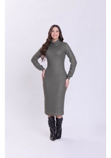 Vestido Eva Em Malha Trico Verde Hapuk Outono/Inverno 2026