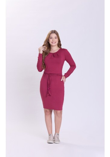 Vestido Lucia Em Malha Bordo Hapuk  Outono/Inverno 2026