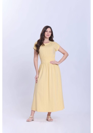 Vestido Elisangela Em Malha De Algodão Amarelo Hapuk Primavera/Verão 2027